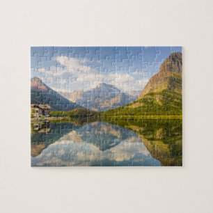 Swiftcurrent Lake mit Many Glacier Hotel und