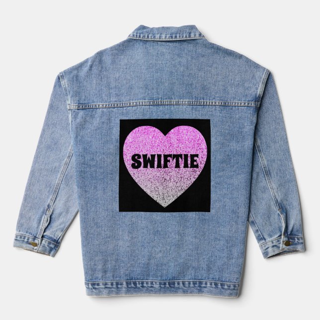 SWIFTIE GLITZER HERZ Denim Jacket Jeansjacke (Rückseite)