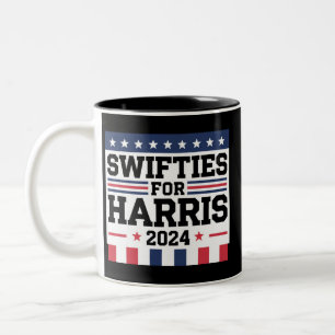 Swifties für Kamala Harris 2024 Wahlunterstützung Zweifarbige Tasse