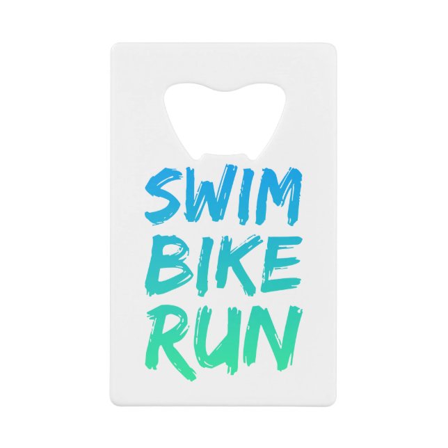 Swim Bike Lauf großartiges Design Geldbeutel Flaschenöffner (Vorderseite)