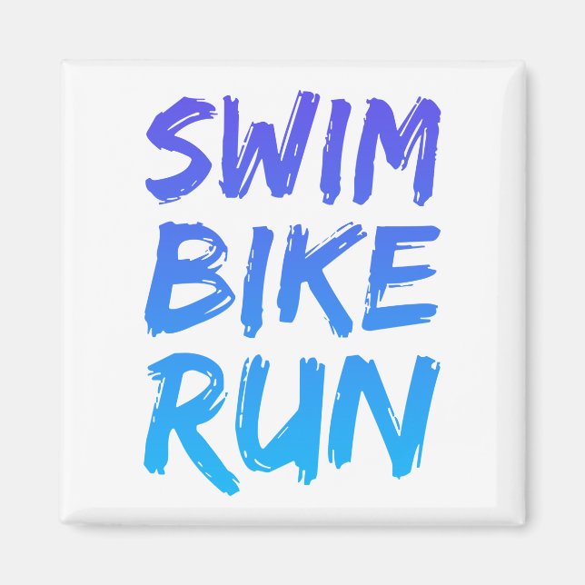 Swim Bike Lauf großartiges Design Magnet (Vorne)