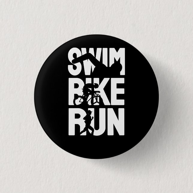 Swim Bike Run Button (Vorderseite)