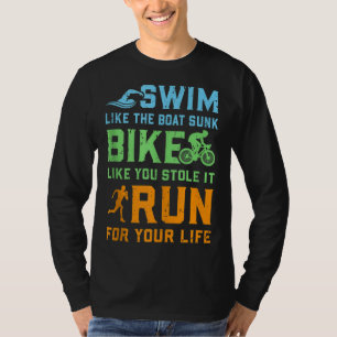 Swim Bike Run - Triathlete Triathlon Contest Renne T-Shirt