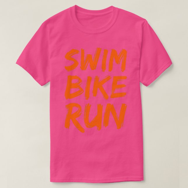 Swim Bike Run Triathlon cooles Design 4 T-Shirt (Design vorne)
