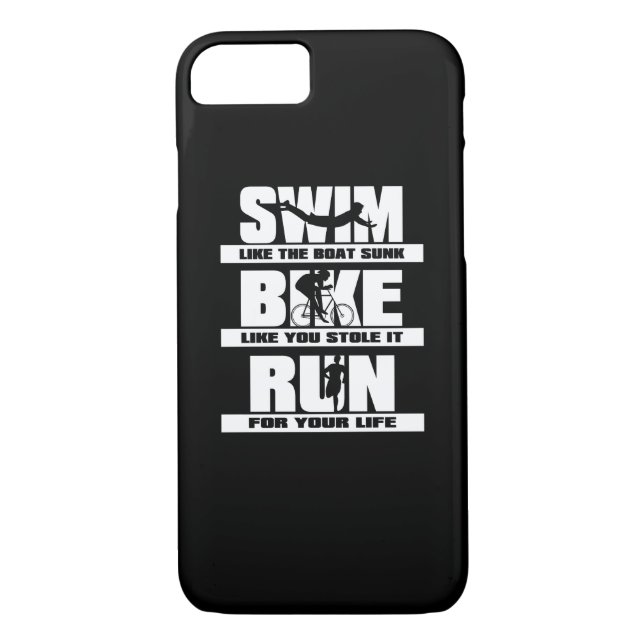 Swim Bike Run Triathlon Runner Cycling Swimmer Case-Mate iPhone Hülle (Rückseite)