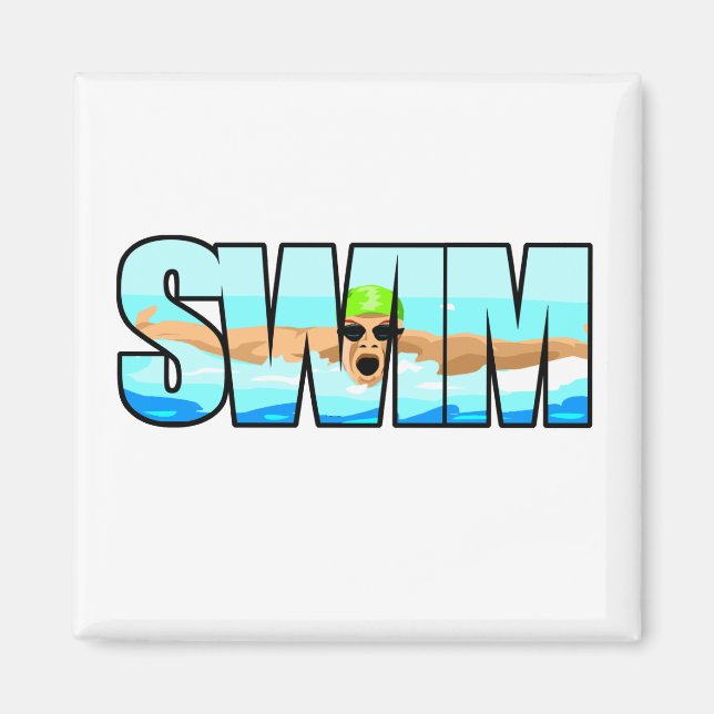 Swim Butterfly Magnet (Vorne)