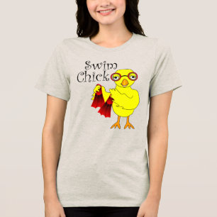 Swim Chick Text Tri-Blend Shirt