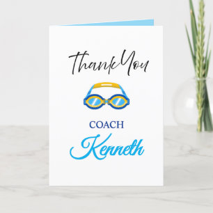 Swim Coach Wertkarte, Danke Karte