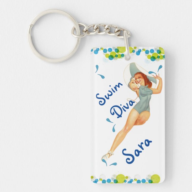 Swim Diva Foto Schlüsselanhänger (Vorderseite)