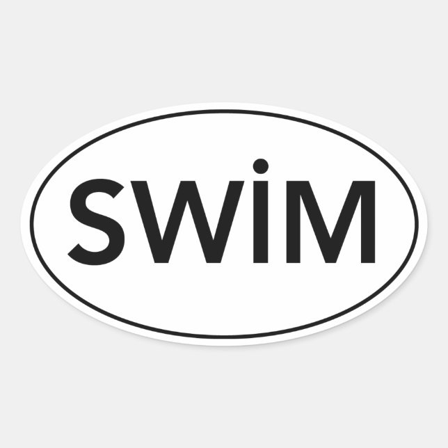 "SWIM" Euro Car Aufkleber (Vorderseite)