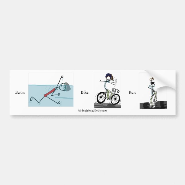 Swim-Fahrrad-LaufAutoaufkleber Autoaufkleber (Vorne)