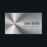 Swim Instructor Stainless Steel Imitats Metal Visitenkarte<br><div class="desc">Rollstuhlfahrer-Visitenkarte aus Edelstahl.</div>