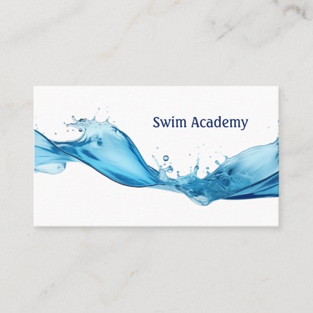 Swim-Lehrer-Spritze Visitenkarte (Vorderseite)