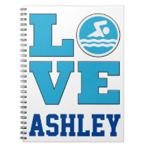 Swim Liebe Notebook für wettbewerbsfähige Schwimme