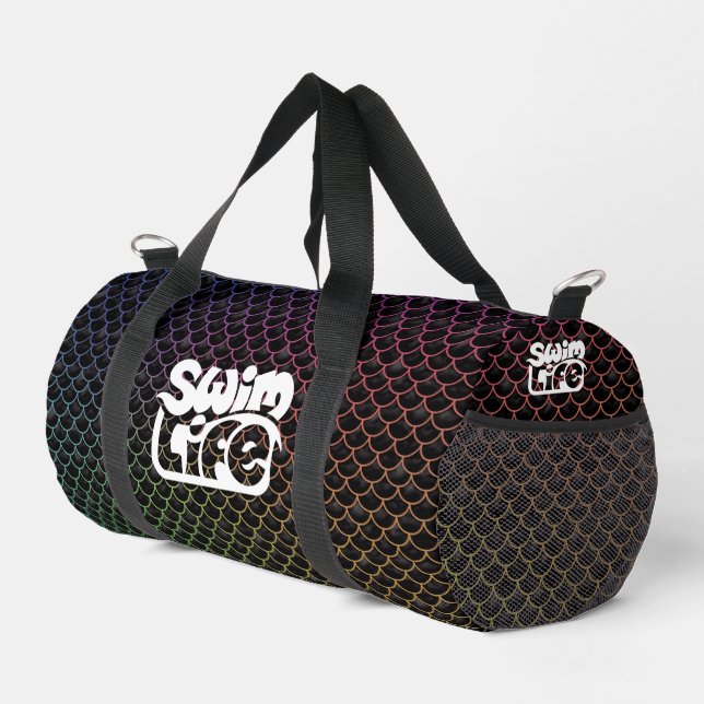Swim Life Black/Rainbow Waage Kleine Duffle Bag (Rechte Ecke)