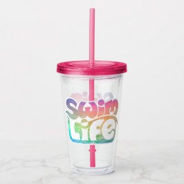 "Swim Life" Einhorn Bathwater Farbe Acryltrinkbecher