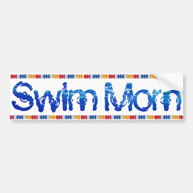 Swim-Mama-Autoaufkleber Autoaufkleber (Vorne)
