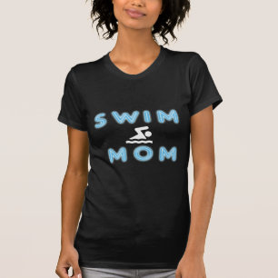 SWIM MAMA BLACK LADIES T - SHIRT