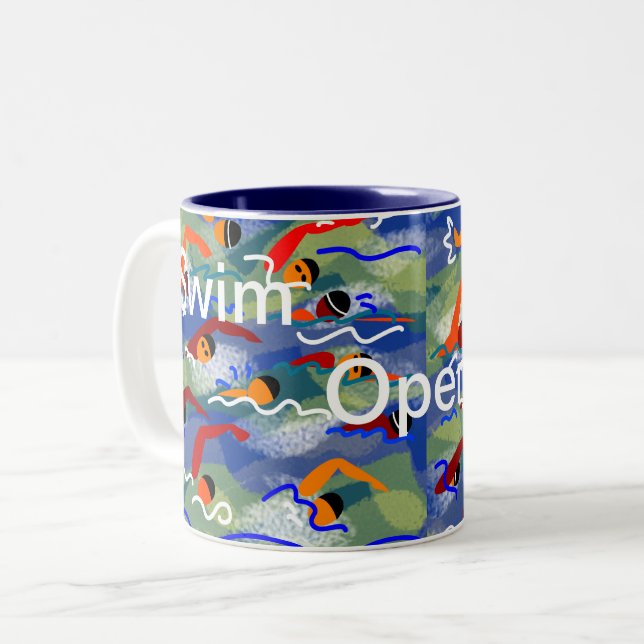 Swim-offenes Wasser-Tasse Zweifarbige Tasse (Vorderseite Links)