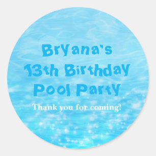 Swim Pool Party Summer Beach Gefallen Stickers