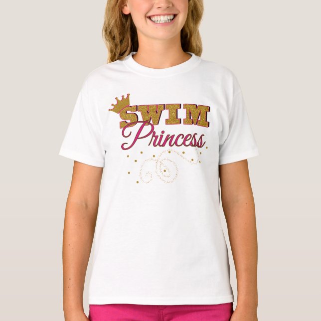 Swim Princess Kids T - Shirt (Vorderseite)