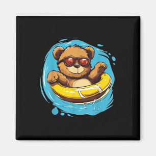 Swim Ring Teddy Bären Kostüm für Schwimmbadliebhab Magnet