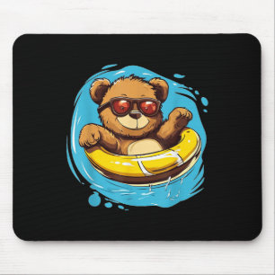 Swim Ring Teddy Bären Kostüm für Schwimmbadliebhab Mousepad