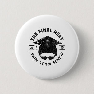 Swim Senior 2025 Graduation Cap Button