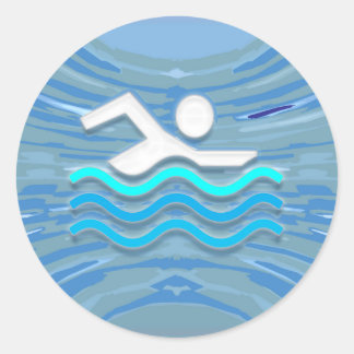 SWIM Swimmer Erfolg Tauchen Tauchen Erfolg NVN238 Runder Aufkleber