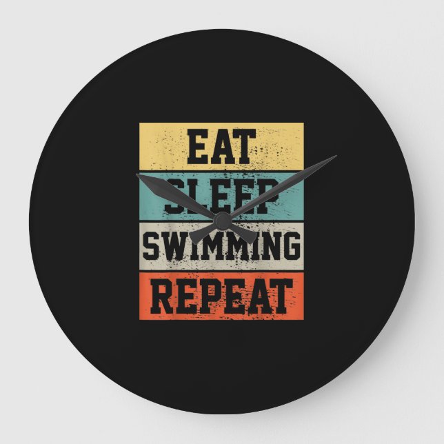Swim Swimmer Swimming   Gift Große Wanduhr (Vorderseite)