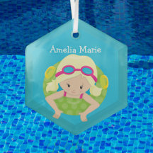 Swim Team Blonde Girl Niedliche Weihnachten