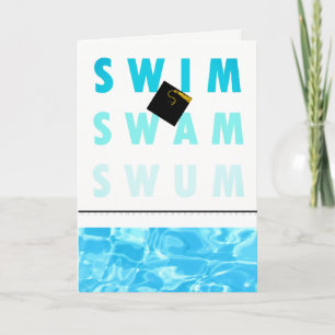 Swim Team Schwimmer Abschluss Karte