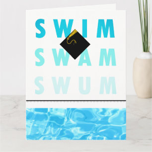 Swim Team Schwimmer Abschluss Karte