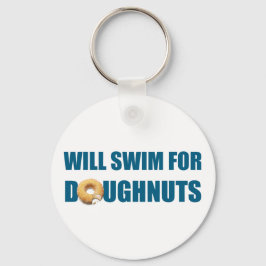 Swim Teamgeschenk lustig, Schwimmen für Donuts Schlüsselanhänger