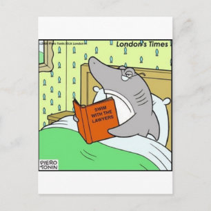 Swim W/The Lawyers Funny Tees Ohrts & Collectibles Postkarte