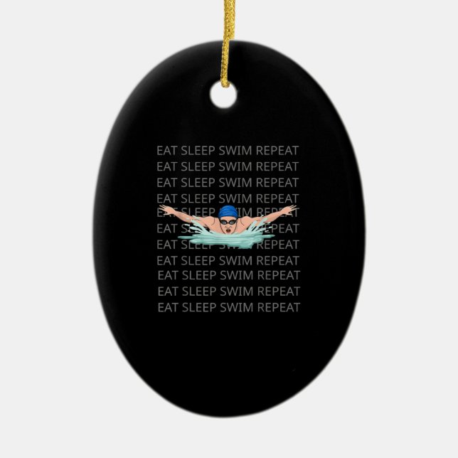 Swimmer Swim Love Funny Swimming Boy Sport Keramik Ornament (Vorne)