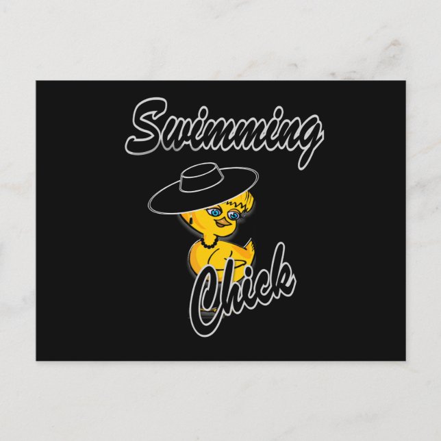 Swimming Chick #4 Postkarte (Vorderseite)