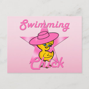 Swimming Chick #8 Postkarte