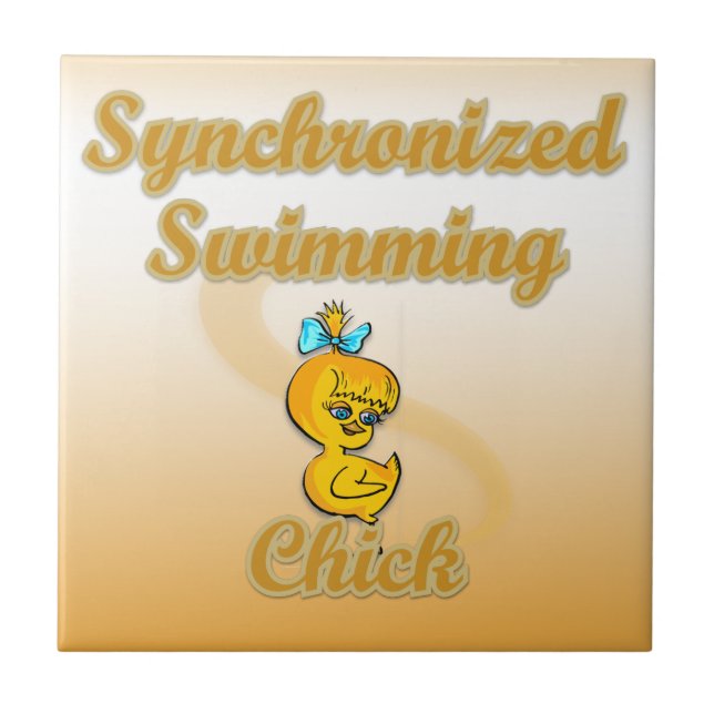 Swimming Chick Fliese (Vorderseite)
