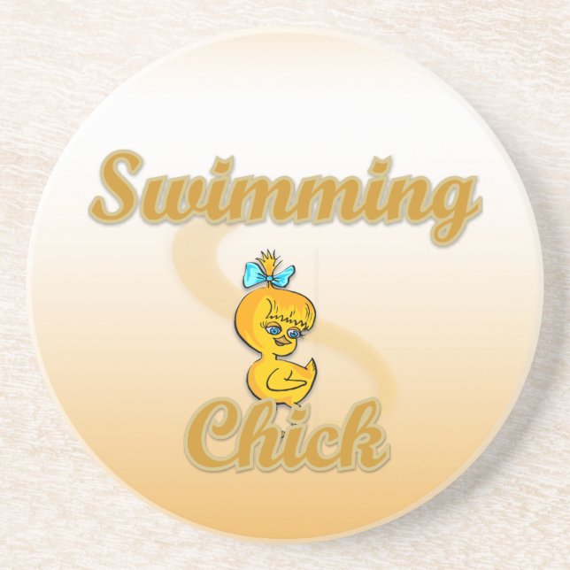 Swimming Chick Getränkeuntersetzer (Vorne)