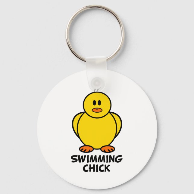 Swimming Chick Schlüsselanhänger (Vorderseite)