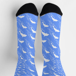 Swimming dolphins pattern socken