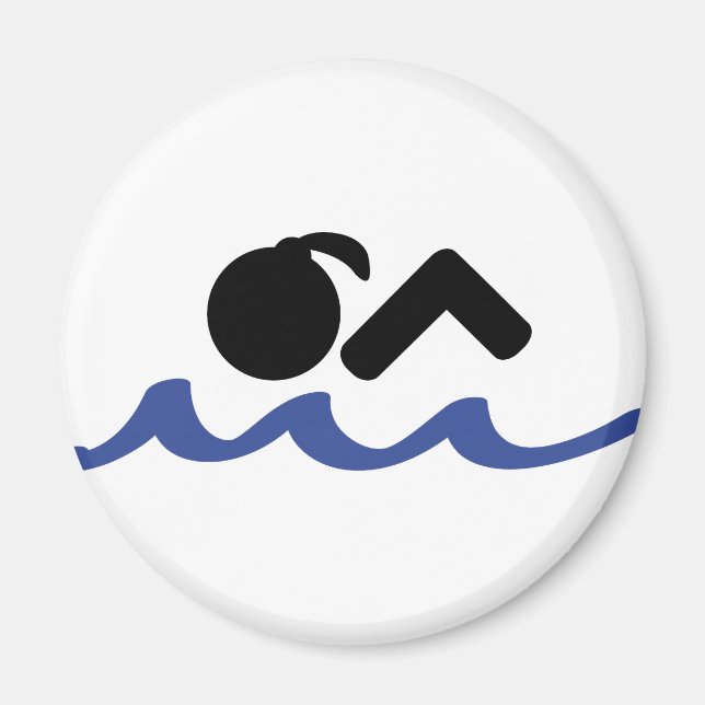 Swimming Girl Magnet (Vorne)