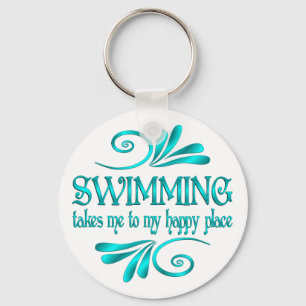 Swimming Happy Place Schlüsselanhänger