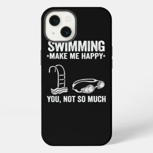 Swimming Make Me Happy Swimmer Team Gift Funny iPhone Hülle
