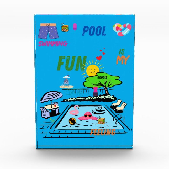 Swimming Pool Fun Fotoblock (Vorderseite)
