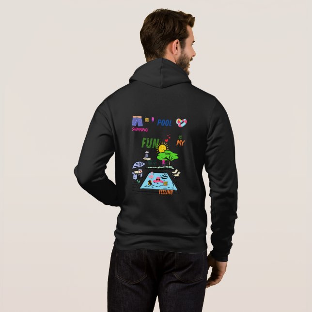 Swimming Pool Fun Hoodie (Schwarz voll)