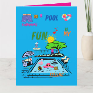 Swimming Pool Fun Karte
