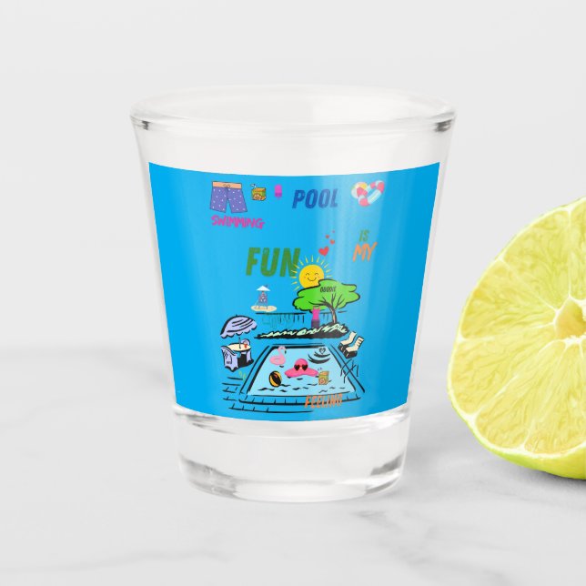 Swimming Pool Fun Schnapsglas (Vorderseite)