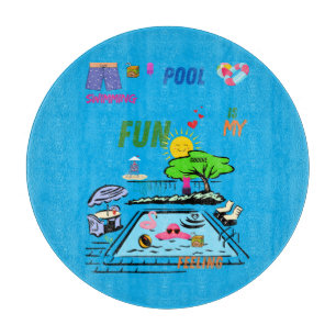 Swimming Pool Fun Schneidebrett
